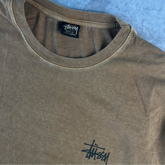 [201] Stussy Basic Pigment Dyed Long-Sleeve
Tee 'Almond' L Size - Picture 3 of 3